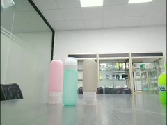 90ml グリーンシリンダー 再充填式 トイレットリー 旅行容器 空のシリコン旅行瓶セット