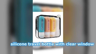 100ml silicone bottle with transparent window